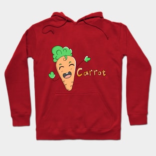 cute funny carrot cartoon Hoodie